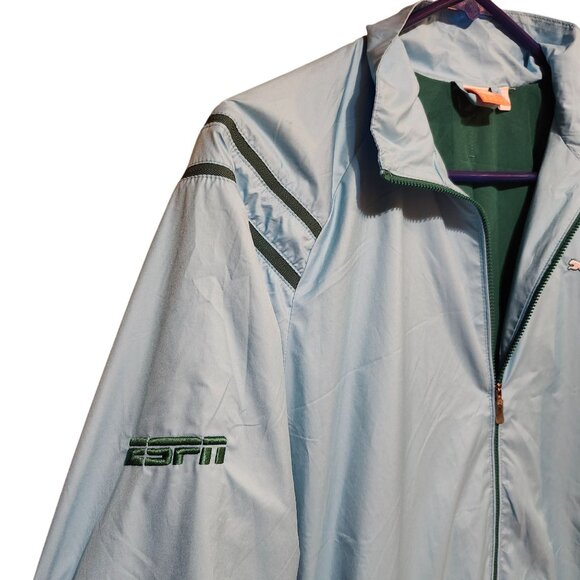 Puma Golf Women’s Medium Kinetic Stretch Jacket Blue Atoll Green Water Resistant - Picture 5 of 10